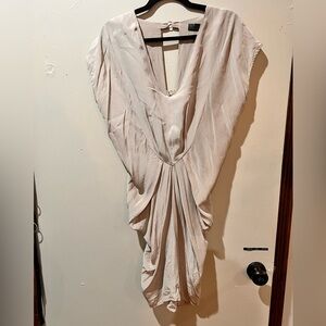 Berlin Designer Silk Elegant Dress in Powder Pink